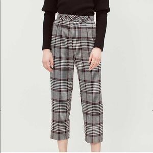 Top shop Suzy flannel houndstooth plaid high-rise pants size 6
